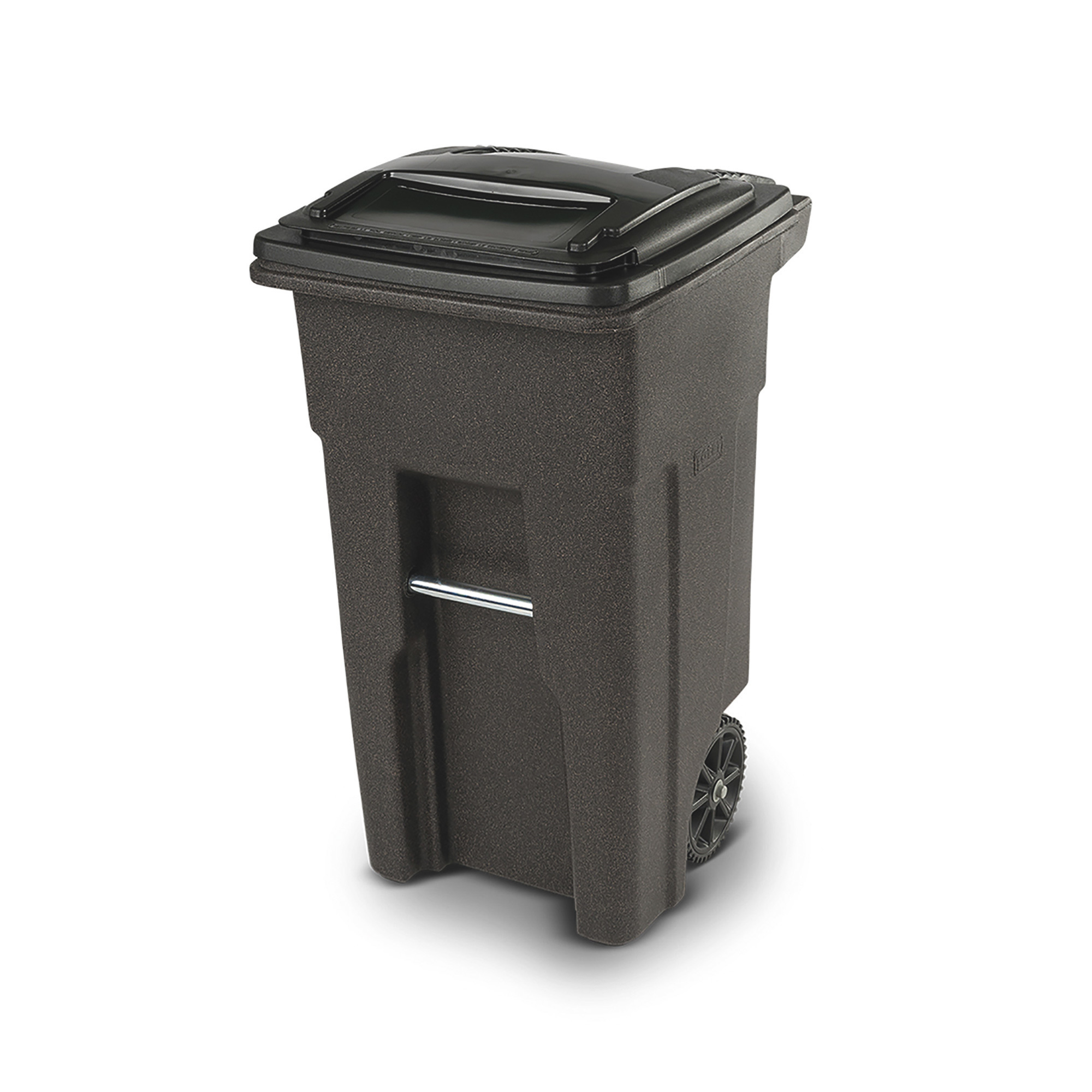 Toter 2-Wheel Trash Can with Lid, Brownstone, 32-Gallon, Model# ANA32